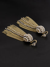 Load image into Gallery viewer, Rhinestone Tassel Earrings
