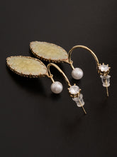 Load image into Gallery viewer, Patterned Leaf Earrings
