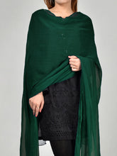 Load image into Gallery viewer, Chiffon Dupatta-Bottle Green
