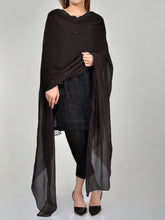 Load image into Gallery viewer, Chiffon Dupatta-Chocolate Brown
