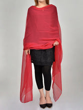 Load image into Gallery viewer, Chiffon Dupatta-Dark Red
