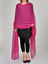 Load image into Gallery viewer, Chiffon Dupatta-Shocking Pink
