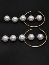 Load image into Gallery viewer, Pearl Hoops
