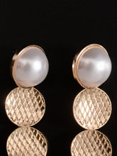 Load image into Gallery viewer, Circular Pearl Earrings
