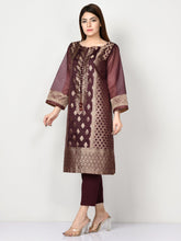 Load image into Gallery viewer, Embellished Organza Jacquard Shirt

