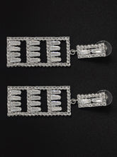 Load image into Gallery viewer, Rectangular Crystal Earrings
