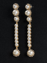 Load image into Gallery viewer, Long Drop Pearl Earrings
