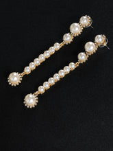 Load image into Gallery viewer, Long Drop Pearl Earrings
