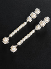 Load image into Gallery viewer, Long Drop Pearl Earrings

