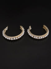 Load image into Gallery viewer, Pearl Studded Hoops
